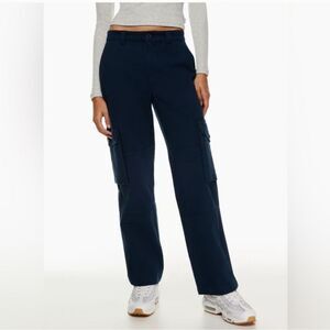 ARITZIA TNA Troop Cargo Pant Navy Blue Womens Size 2 Utility Workwear